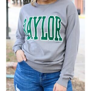 Baylor BU Giant Arch Gray 
Crewneck Sweatshirt Size S